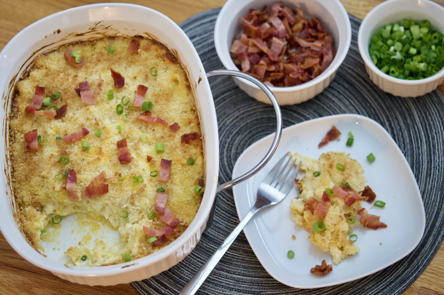 Easy Cheesy Potato Casserole bake - HEY LITTLE J
